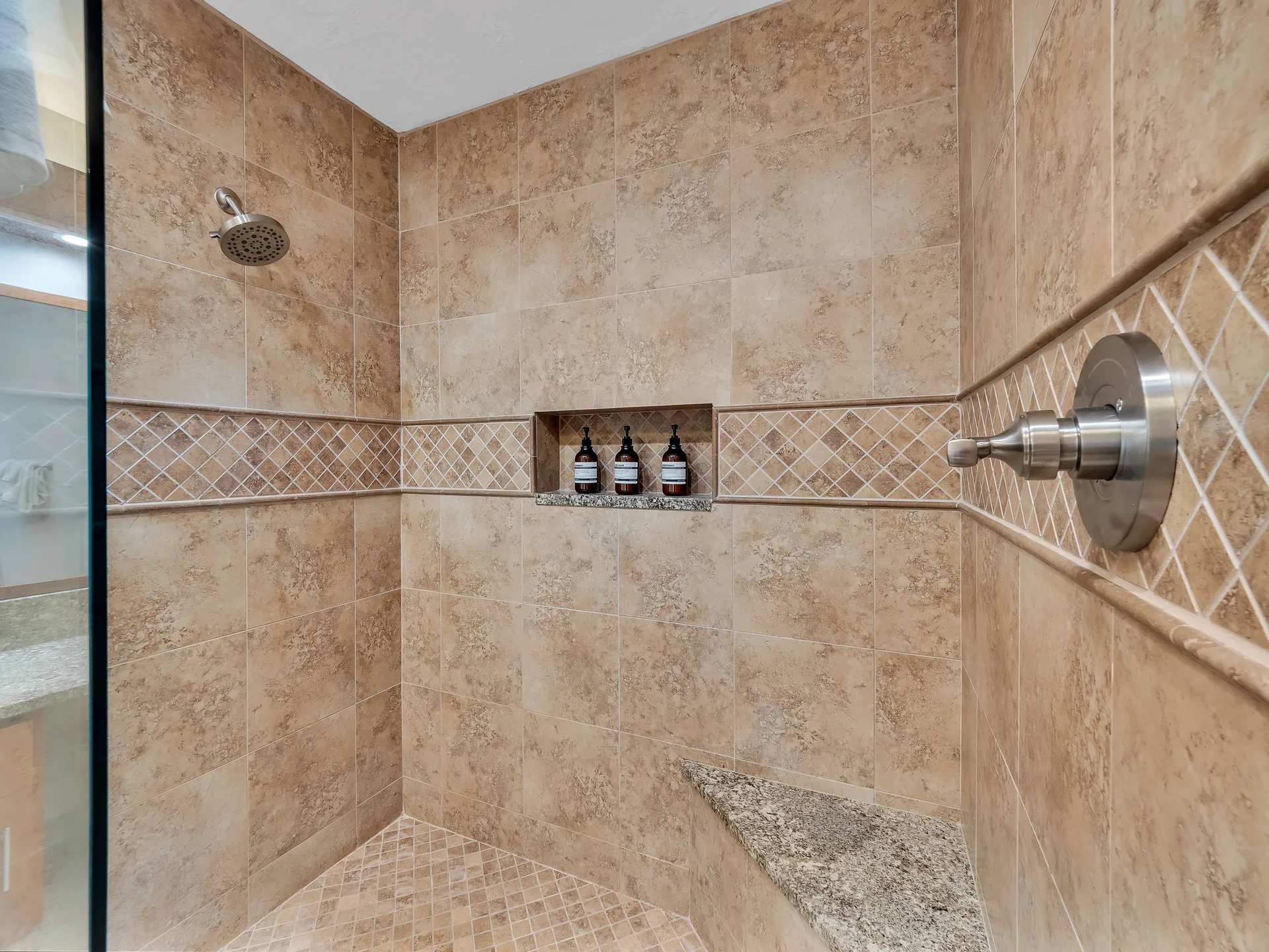 Master bathroom shower detail