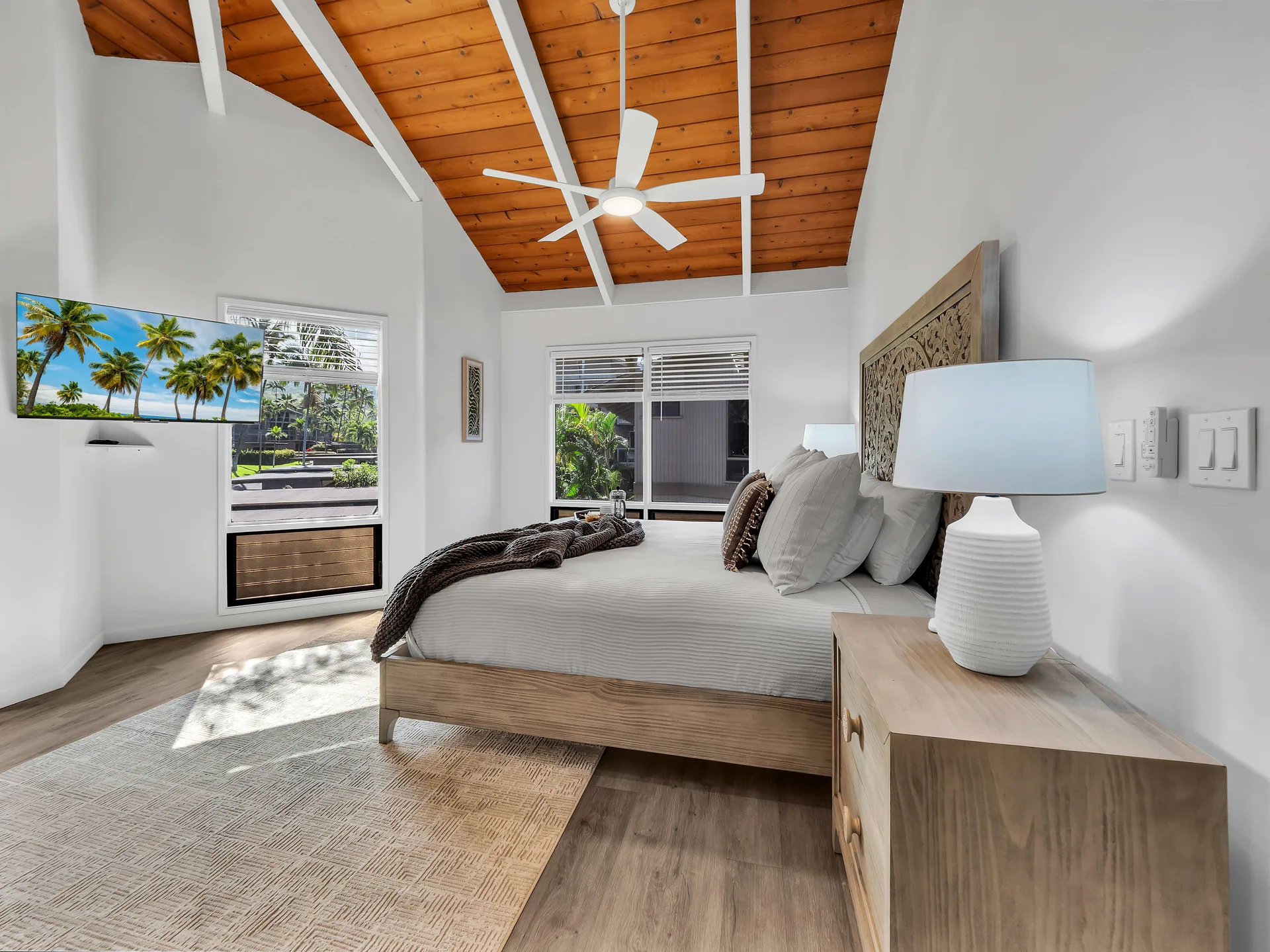 Master bedroom alternate angle with TV